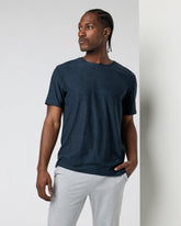Strato Tech Tee Men's Navy Heather Blue Tee | Vuori Outlet