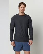 Long-Sleeve Strato Tech Tee Men's Charcoal Shirt | Vuori Discount
