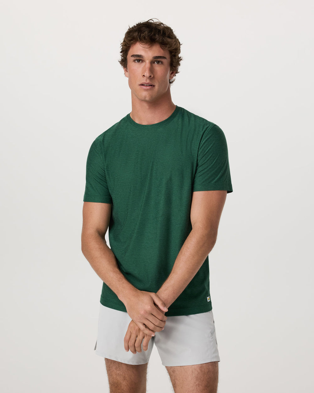 Strato Tech Tee Men's Viridian Heather Performance Shirt | Vuori On sale