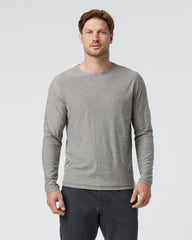 Long-Sleeve Strato Tech Tee Heather Grey Shirt | Vuori For sale