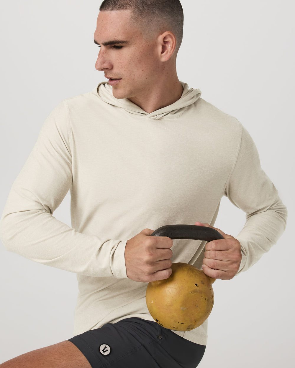 Strato Tech Hoodie Men's Mushroom Heather Hoodie | Vuori Sale