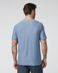Strato Tech Tee Men's Chambray Heather Workout Shirt | Vuori