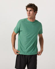 Strato Tech Tee Men's Hedge Green Workout Shirt | Vuori Sale