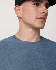 Strato Muscle Tee Men's Pool Blue Heather Tank Top | Vuori Outlet