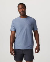 Men's Short Sleeve Strato Pocket Tee - Relaxed Chambray | Vuori US