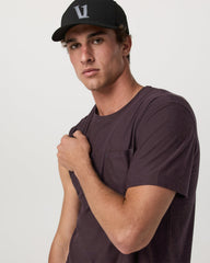 Short Sleeve Strato Pocket Tee - Relaxed Fit Raisin Heather | Vuori Clothing