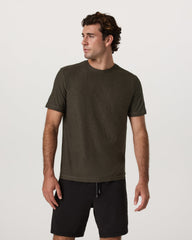 Strato Tech Tee Men's Dark Oregano Heather T-Shirt | Vuori