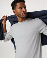 Long Sleeve Ponto Performance Tee Frost Grey Heather | Vuori For sale