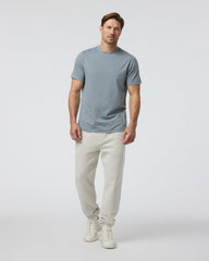 Short Sleeve Ponto Performance Tee Dusty Blue Heather | Vuori Online
