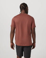 Short Sleeve Ponto Performance Tee Firebrick Heather | Vuori Outlet