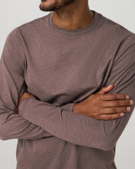 Men's Long Sleeve Ponto Performance Tee Elm Heather | Vuori Online