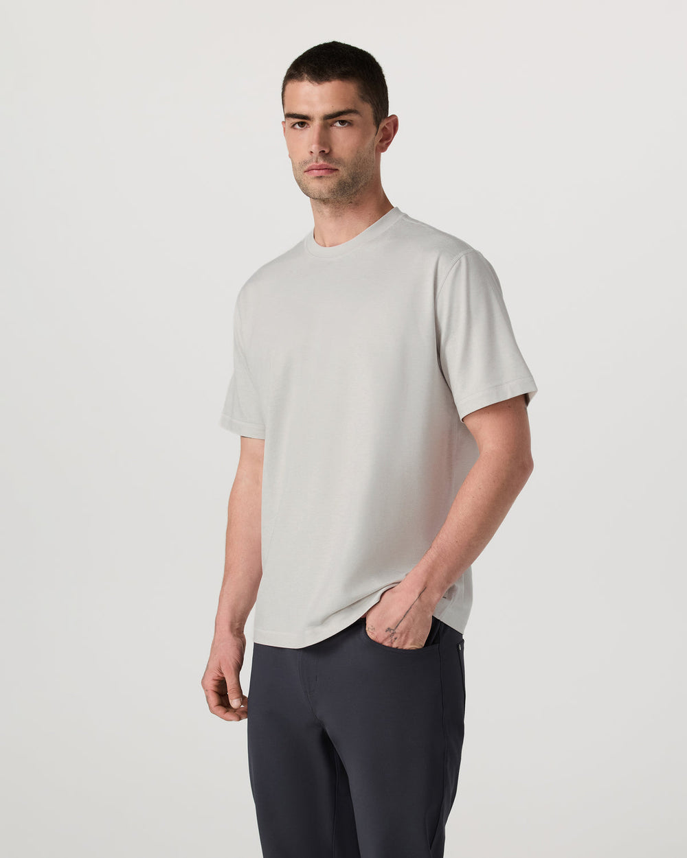 Men's Short Sleeve Ponto Tee - Relaxed Salt Heather | Vuori