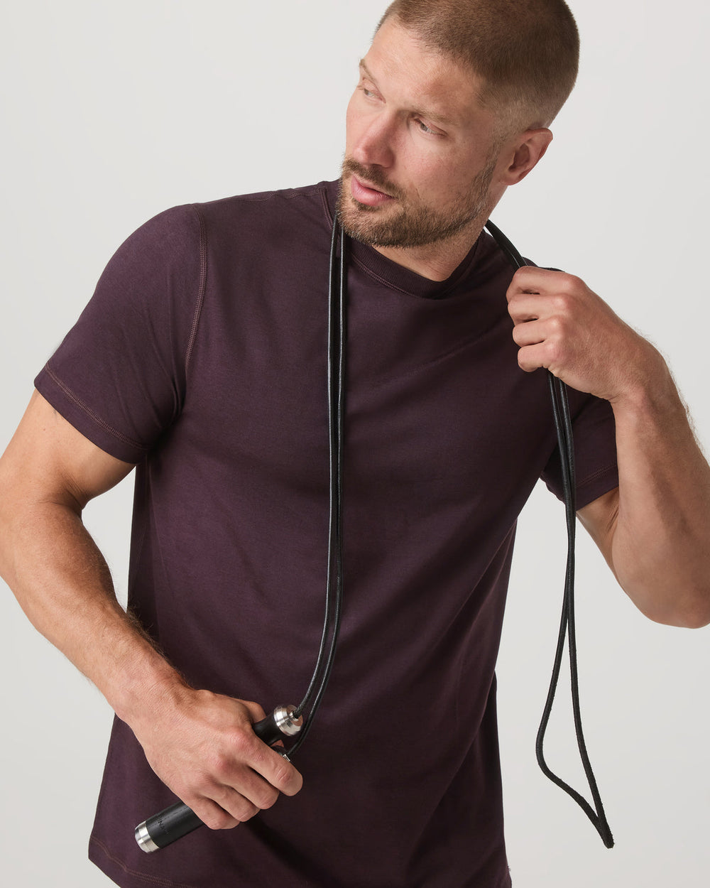 Men's Short Sleeve Ponto Performance Tee Raisin Heather | Vuori Sale