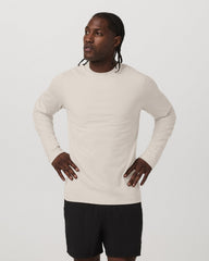 Men's Long Sleeve Ponto Performance Tee Oatmeal Heather | Vuori Online