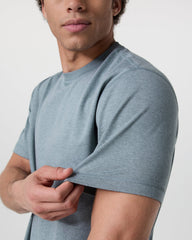 Short Sleeve Ponto Tee - Relaxed Fit Dusty Blue Heather | Vuori Outlet