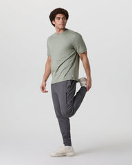Short Sleeve Ponto Tee - Relaxed Fit Agave Green Heather | Vuori Clothing
