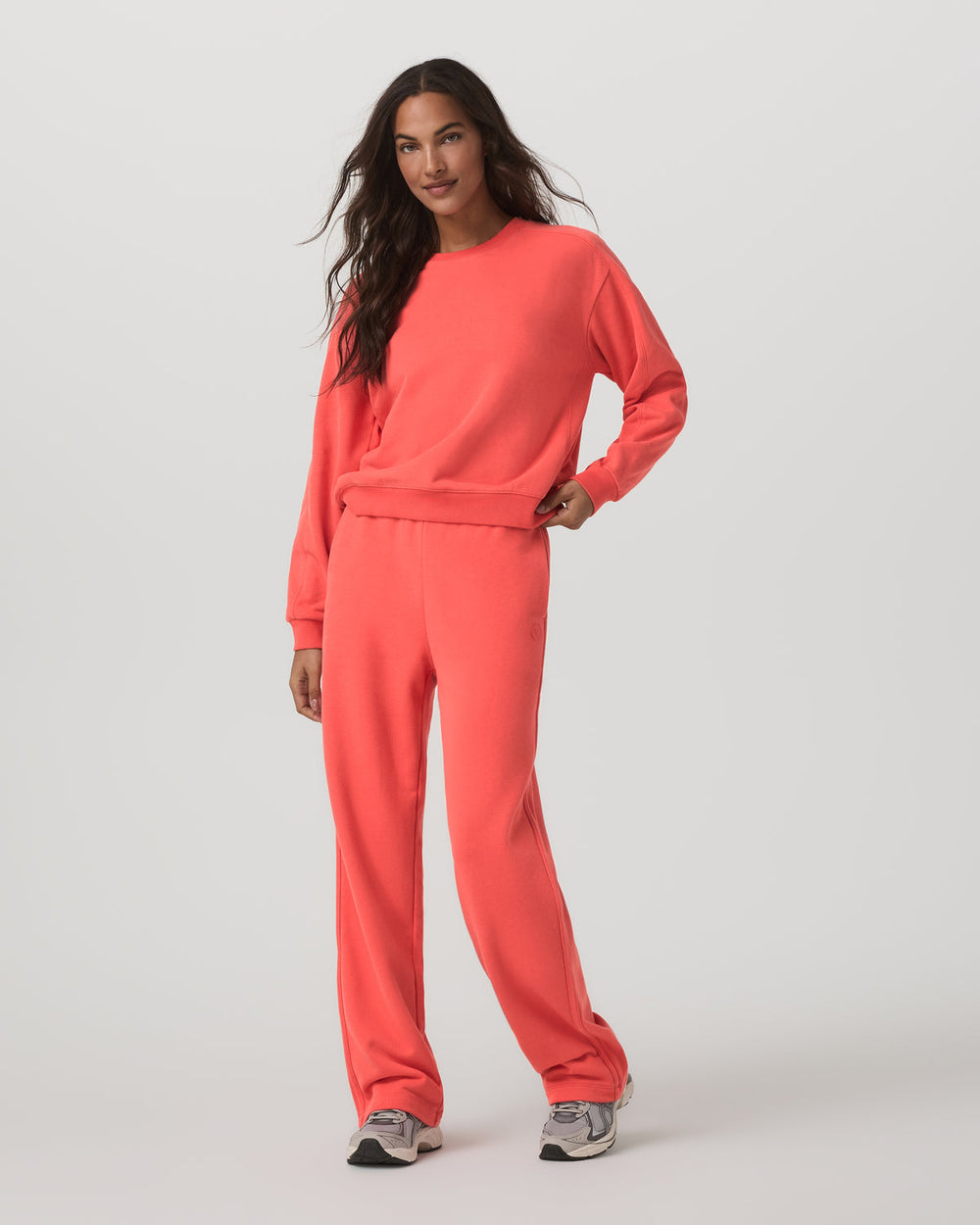 Sedona Seams Crew Women's Bright Coral Sweatshirt | Vuori Discount
