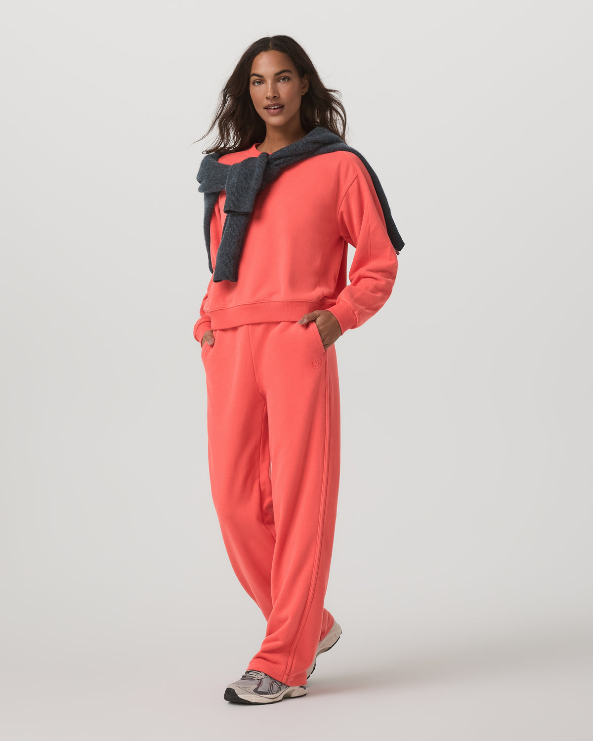 Sedona Seams Crew Women's Bright Coral Sweatshirt | Vuori Discount