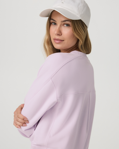 Sedona Seams Crew Women's Lilac Breeze Sweatshirt | Vuori Outlet