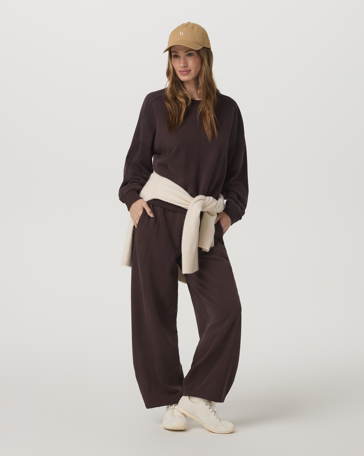 Sedona Seams Crew Women's French Roast Sweatshirt | Vuori US