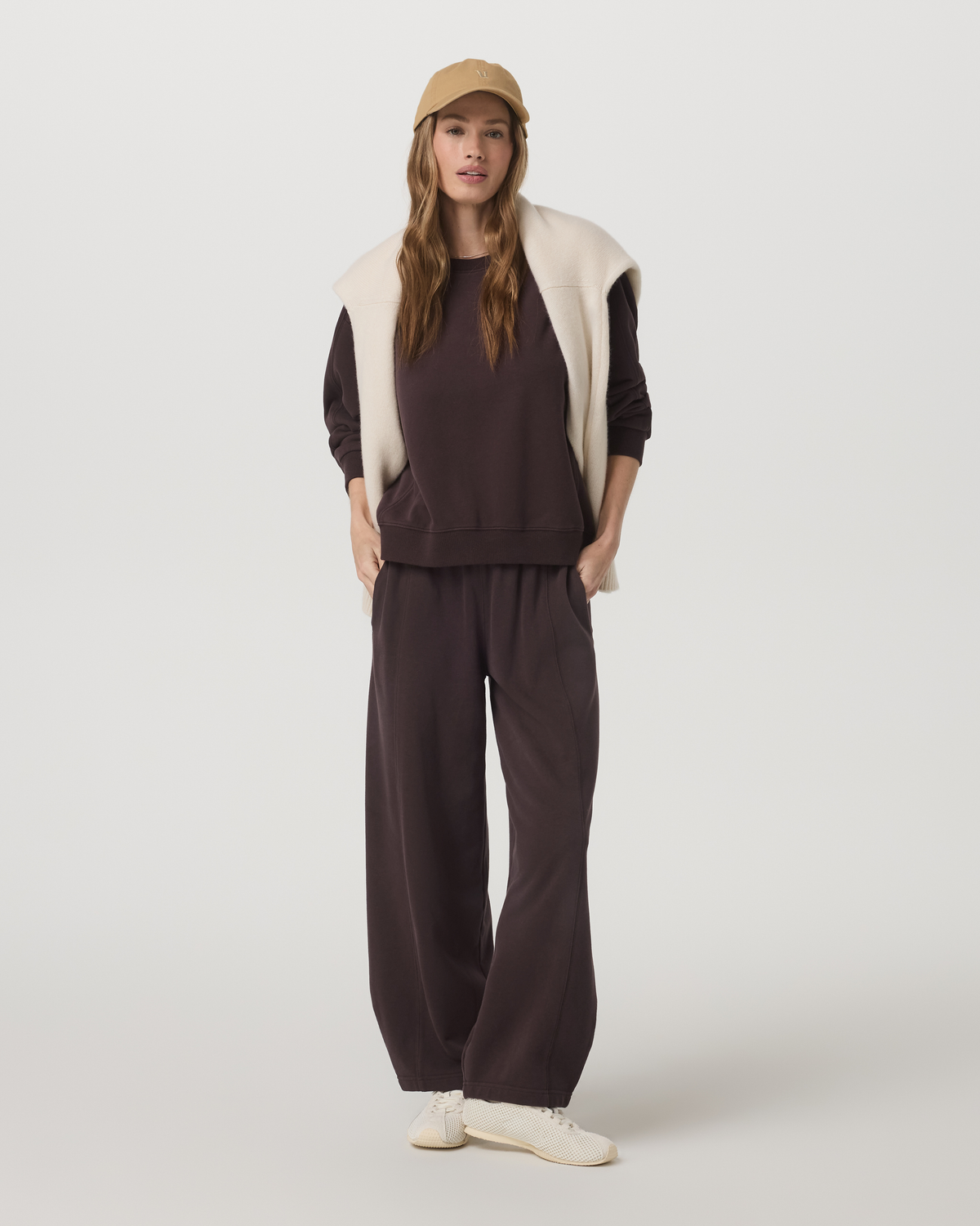 Sedona Seams Crew Women's French Roast Sweatshirt | Vuori US