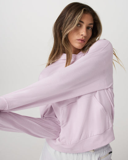 Women's Halo Modern Pullover Hoodie Lilac Breeze Heather | Vuori