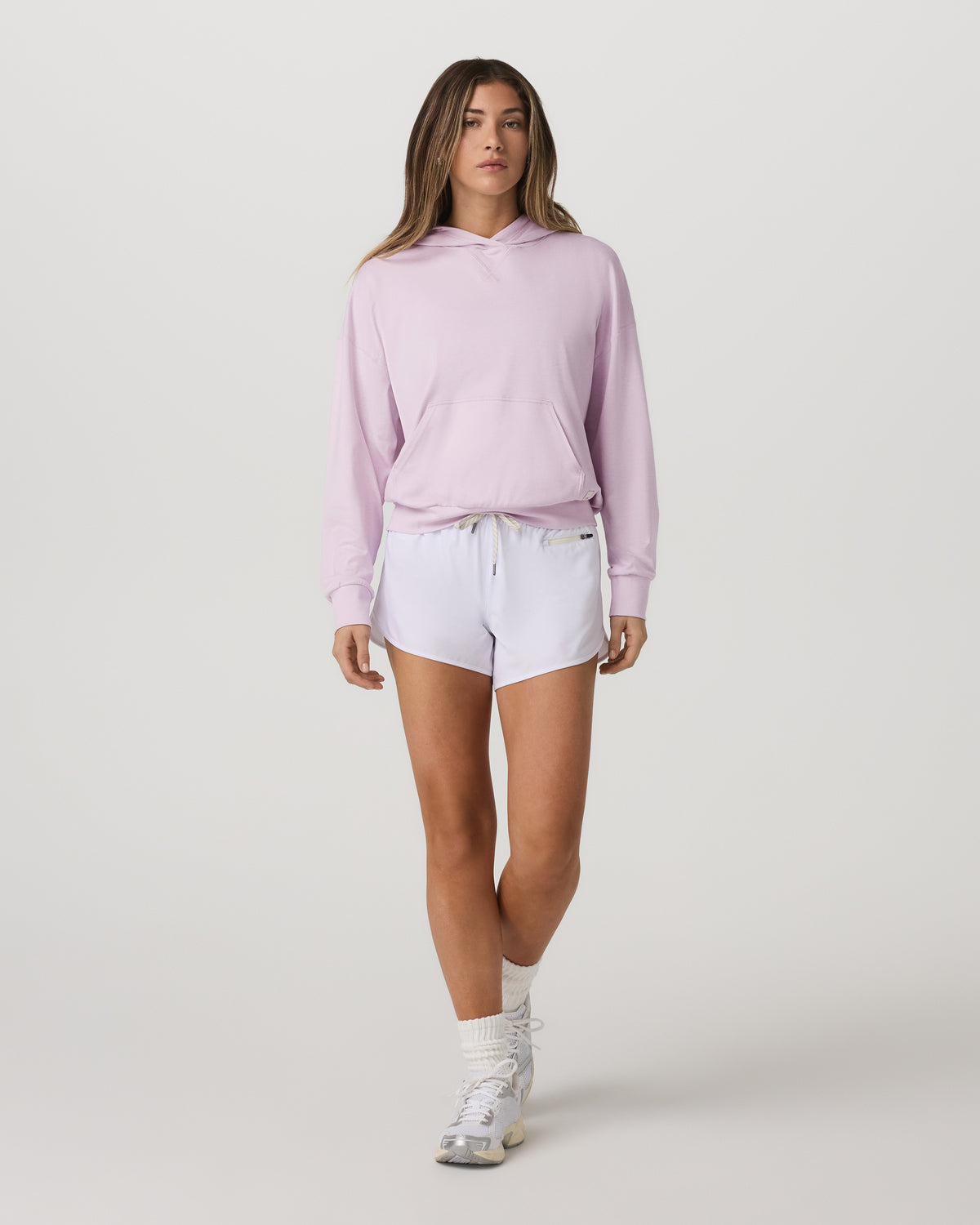Women's Halo Modern Pullover Hoodie Lilac Breeze Heather | Vuori