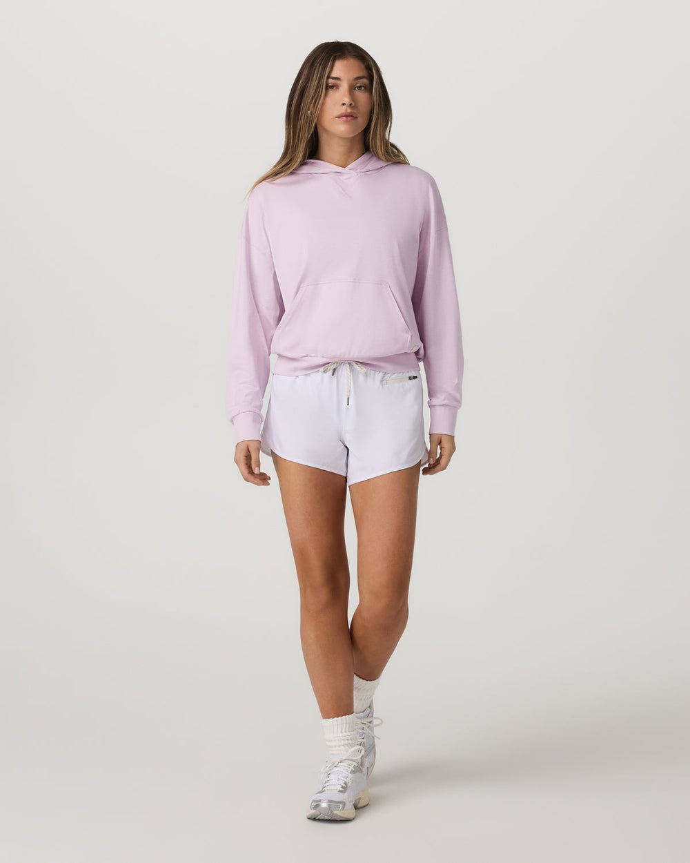 Women's Halo Modern Pullover Hoodie Lilac Breeze Heather | Vuori