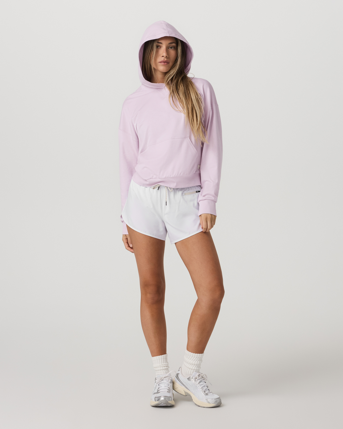 Women's Halo Modern Pullover Hoodie Lilac Breeze Heather | Vuori