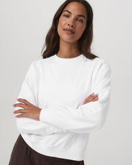 Sedona Seams Crew Women's White Fleece Sweatshirt | Vuori Sale