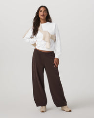 Sedona Seams Crew Women's White Fleece Sweatshirt | Vuori Sale