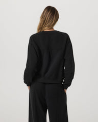 Sedona Seams Crew Women's Black Fleece Sweatshirt | Vuori For sale