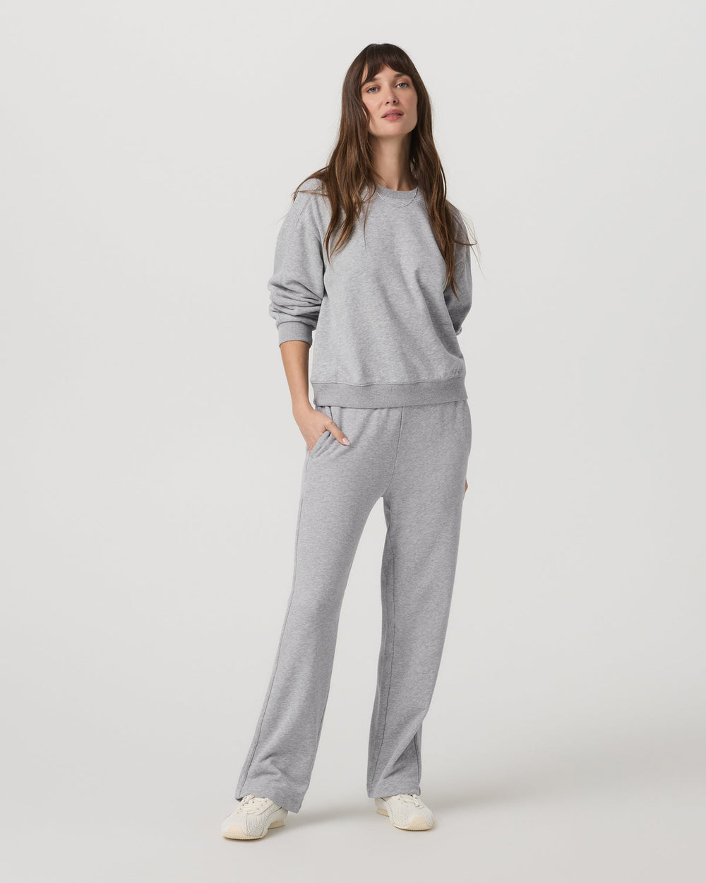 Sedona Seams Crew Women's Light Heather Grey Sweatshirt | Vuori Online