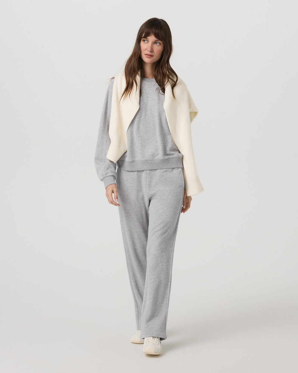 Sedona Seams Crew Women's Light Heather Grey Sweatshirt | Vuori Online