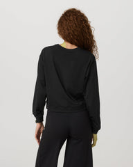 Halo Modern Crew Women's Black Heather Sweatshirt | Vuori Outlet