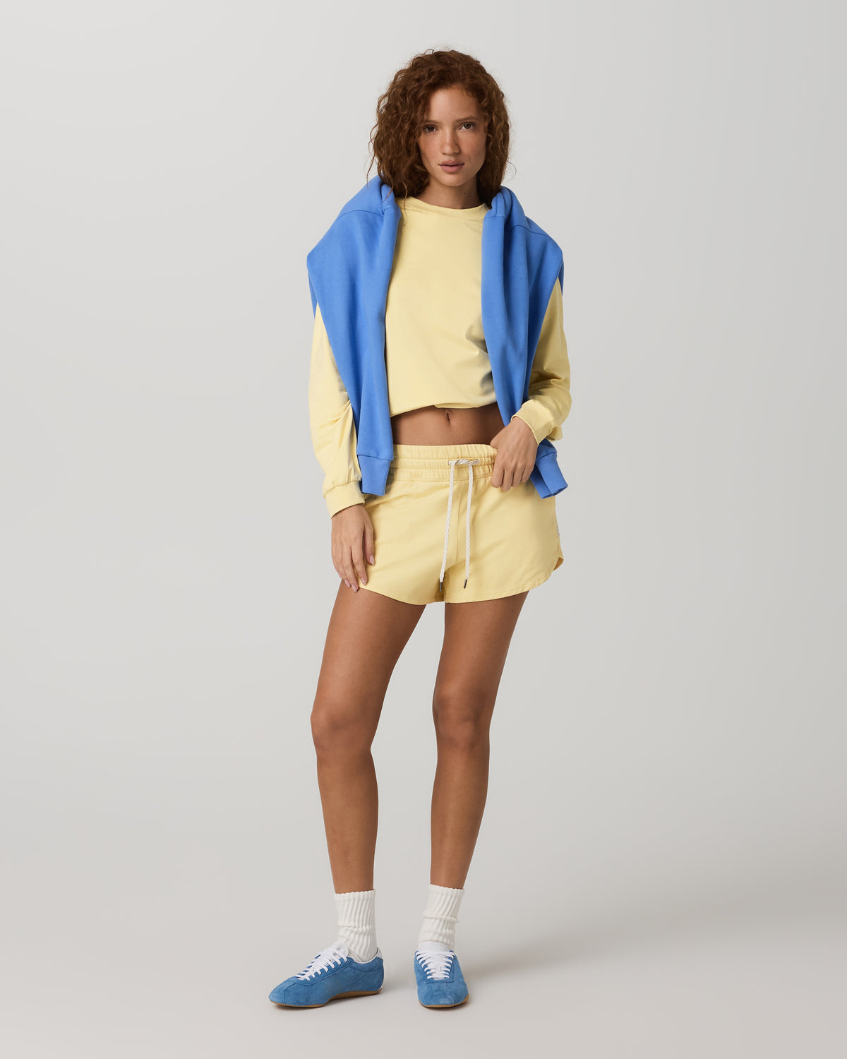 Halo Modern Crew Lemon Snap Heather Lounge Sweatshirt | Vuori