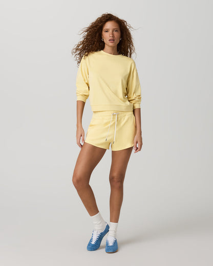 Halo Modern Crew Lemon Snap Heather Lounge Sweatshirt | Vuori