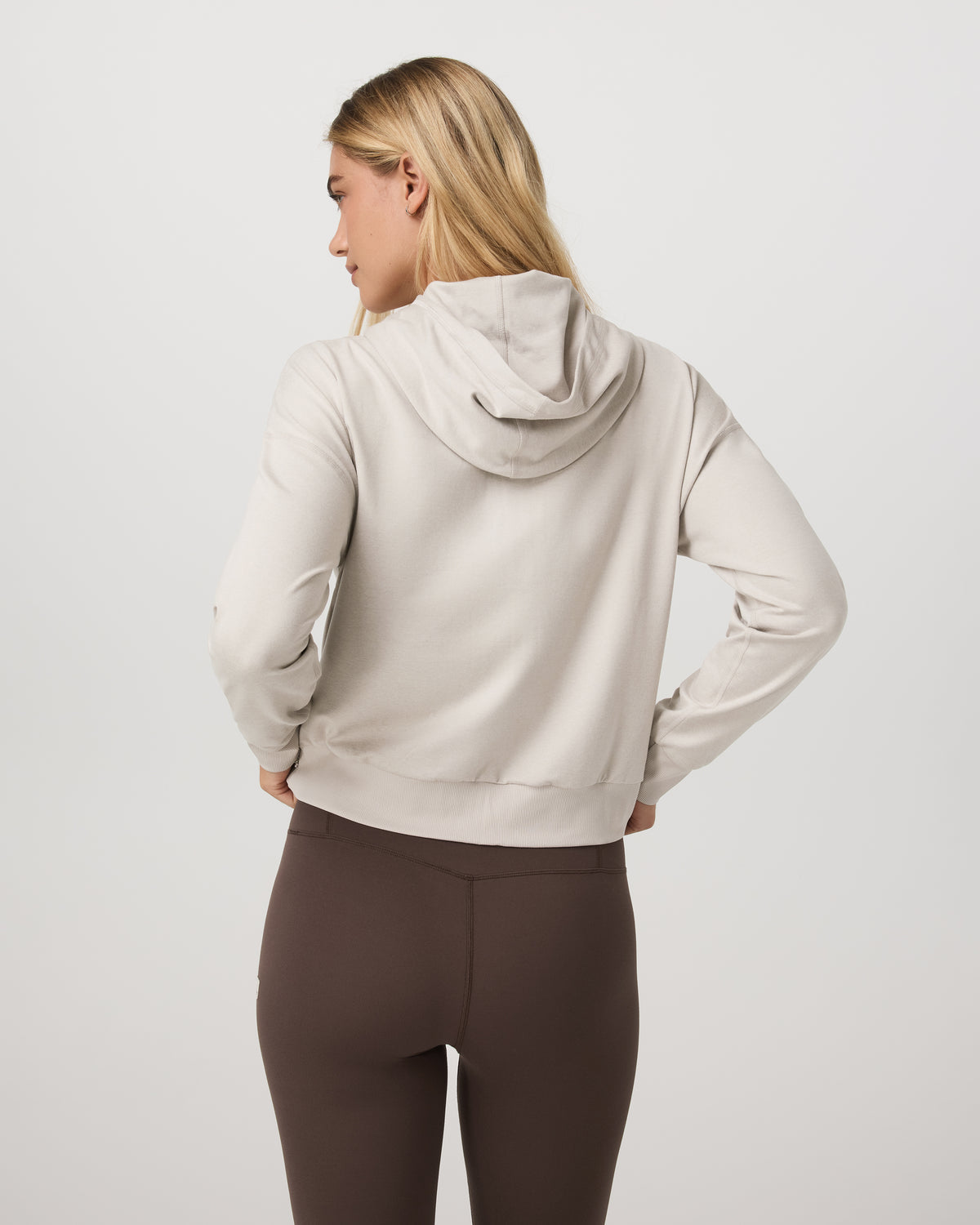 Halo Full Zip Hoodie Women's Ecru Heather Hoodie | Vuori Sale