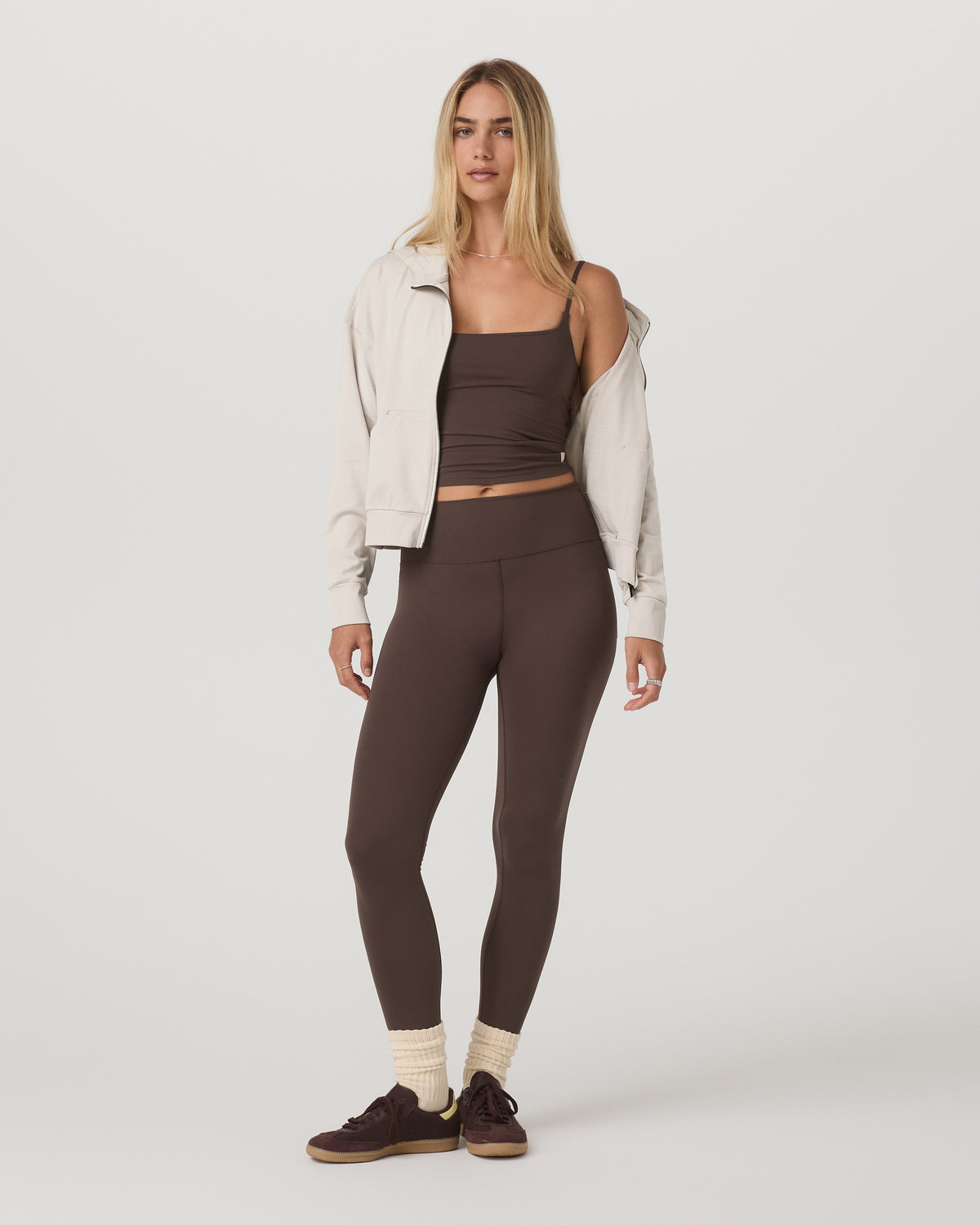 Halo Full Zip Hoodie Women's Ecru Heather Hoodie | Vuori Sale