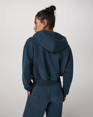 Restore Mini Full Zip Hoodie Ocean Blue Oversized Hoodie | Vuori For sale