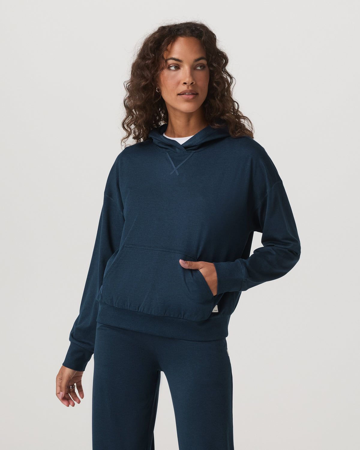 Halo Pullover Hoodie Women's Blue Coast Heather Hoodie | Vuori Outlet