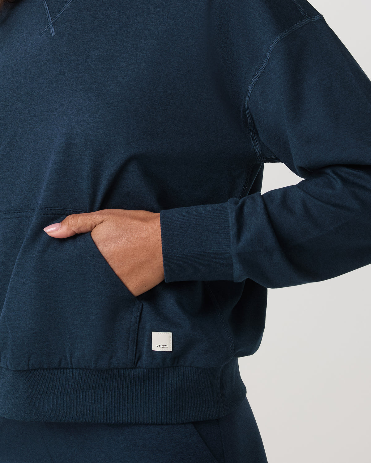 Halo Pullover Hoodie Women's Blue Coast Heather Hoodie | Vuori Outlet