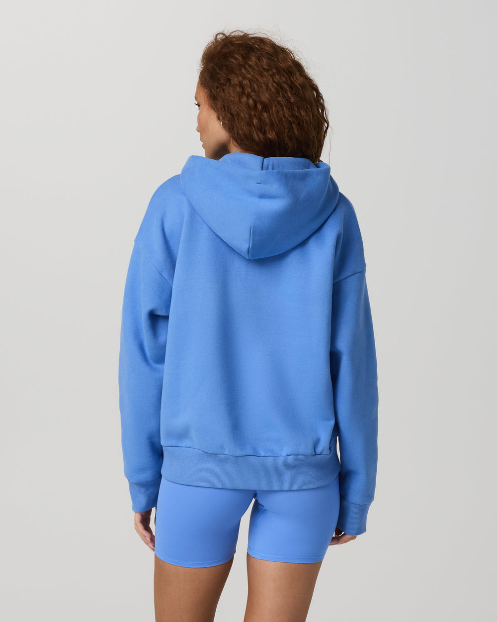 Restore Full Zip Hoodie Riviera Blue Zip-Up Sweater | Vuori US