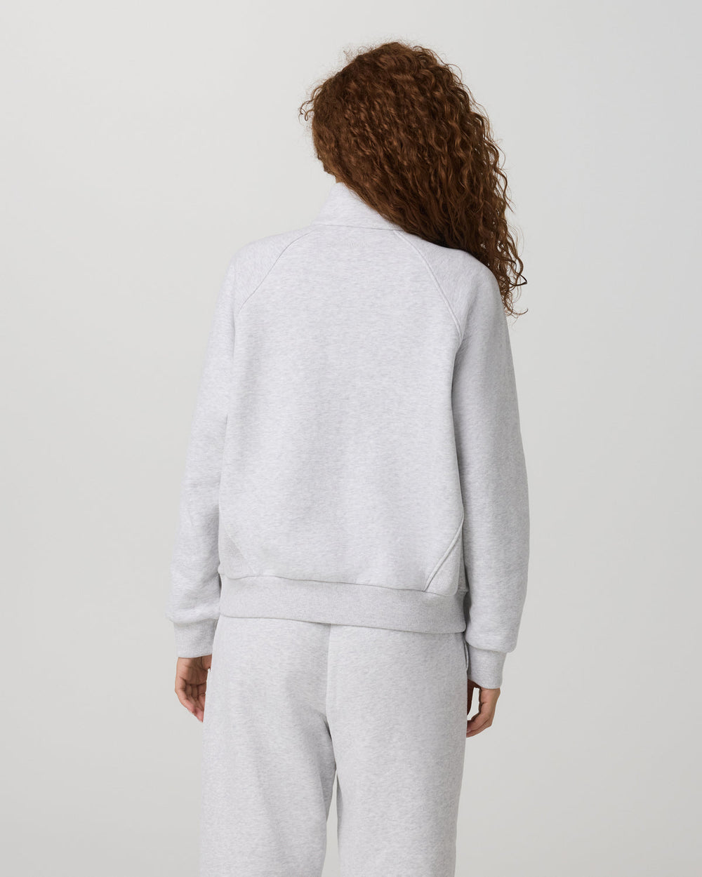 Restore Double Zip Sweatshirt Pale Grey Heather Full-Zip | Vuori Clothing