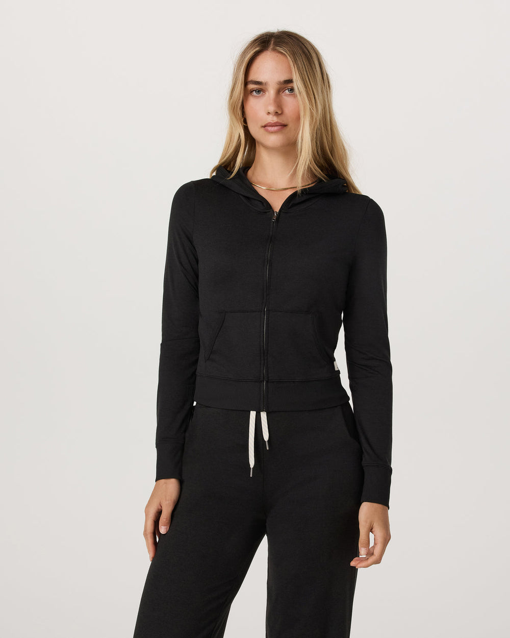 Halo Mini Full Zip Hoodie Black Heather | Vuori Discount