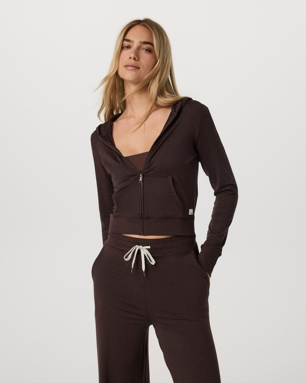 Halo Mini FZ Hoodie Women's Java Heather Hoodie | Vuori On sale