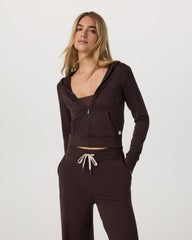 Halo Mini FZ Hoodie Women's Java Heather Hoodie | Vuori On sale