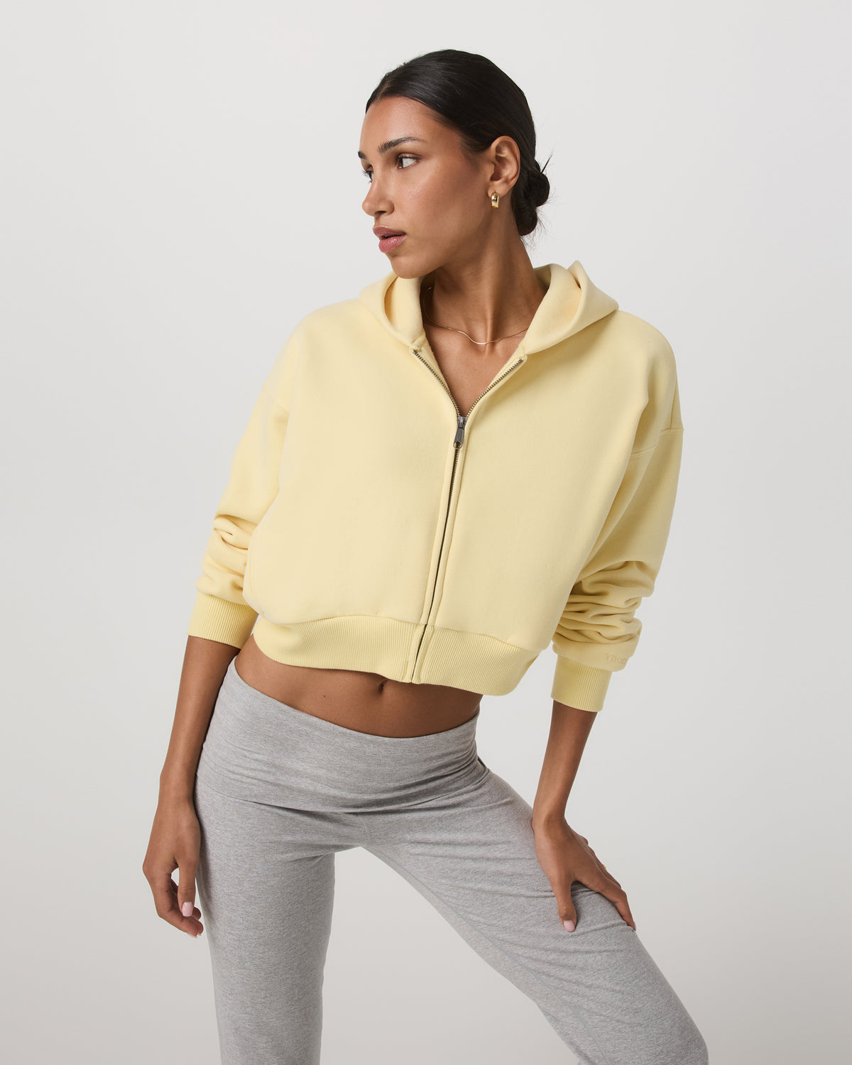 Restore Mini Full Zip Hoodie Lemon Snap Oversized Hoodie | Vuori Clothing