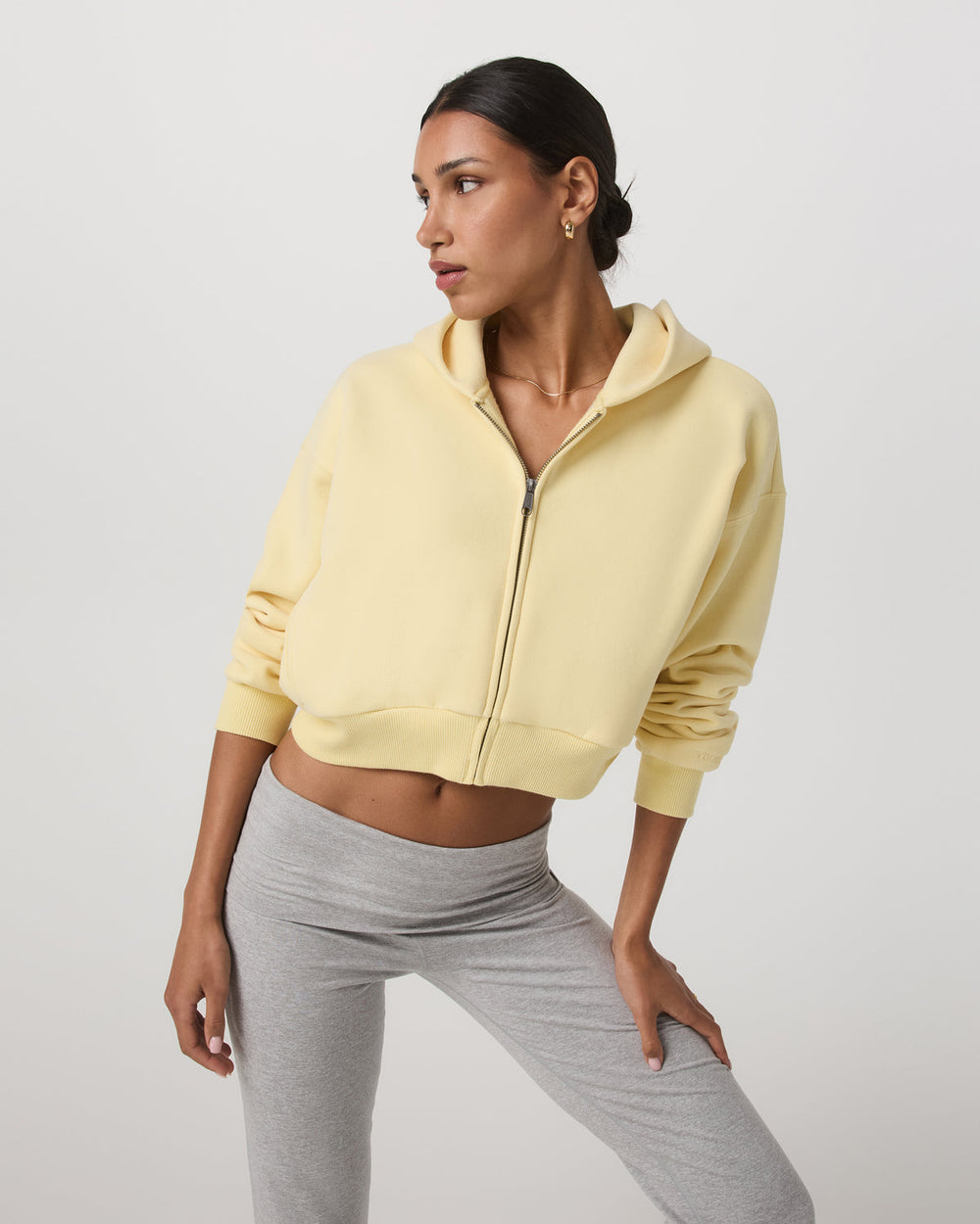 Restore Mini Full Zip Hoodie Lemon Snap Oversized Hoodie | Vuori Clothing