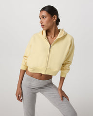 Restore Mini Full Zip Hoodie Lemon Snap Oversized Hoodie | Vuori Clothing